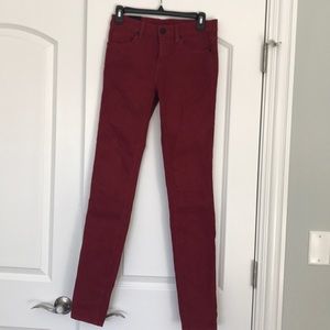 2nd day paisley print maroon jeans